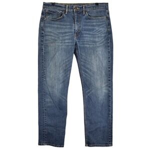 Levis 514‎ Mens Jeans W34 L30 Straight Fit Medium Wash Blue Denim Pants